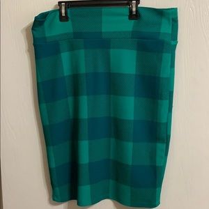 Green Plaid LuLaRoe Skirt